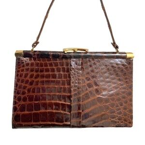 Vassar vintage genuine alligator bag with kisslock coin pouch